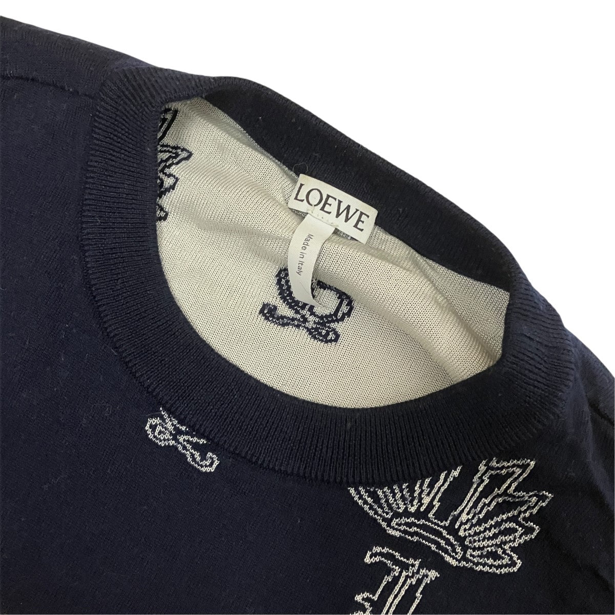 LOEWE 総柄ニットS3199020CO 古着・中古-5枚目のアイテム画像