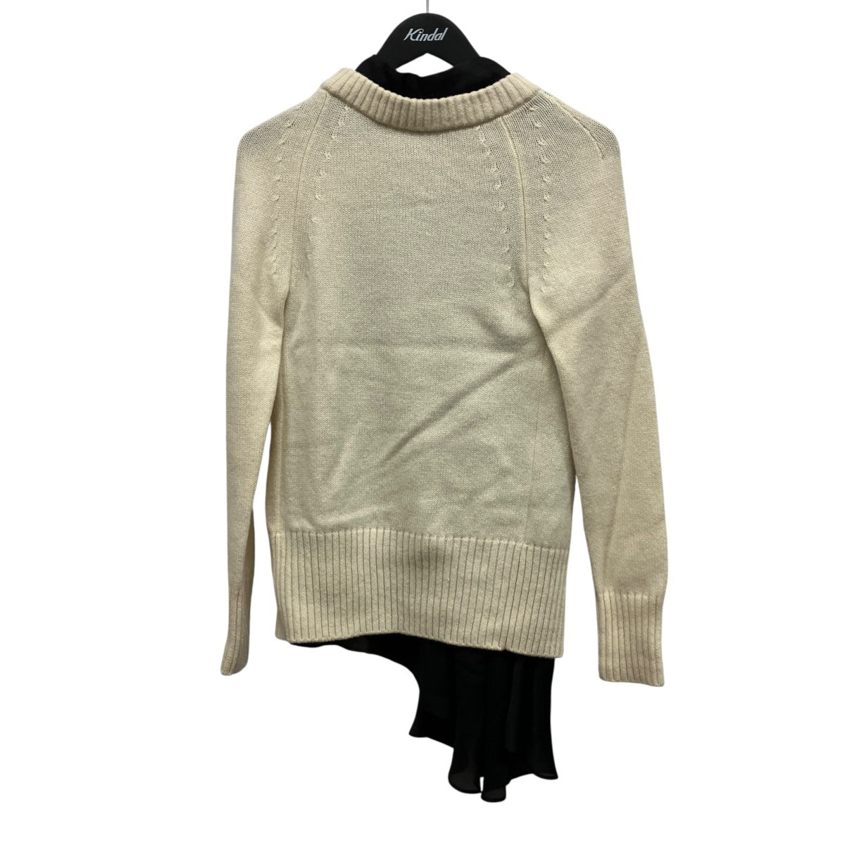 sacai 異素材ドッキングアシンメトリーニット21-05831 古着・中古-1枚目のアイテム画像