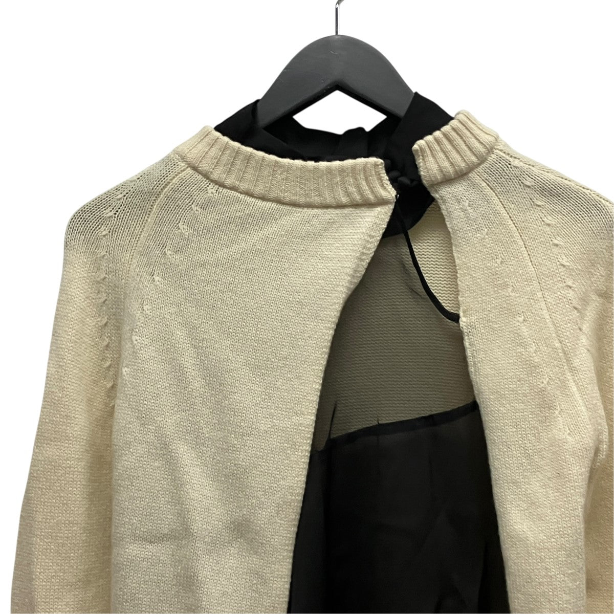 sacai 異素材ドッキングアシンメトリーニット21-05831 古着・中古-5枚目のアイテム画像
