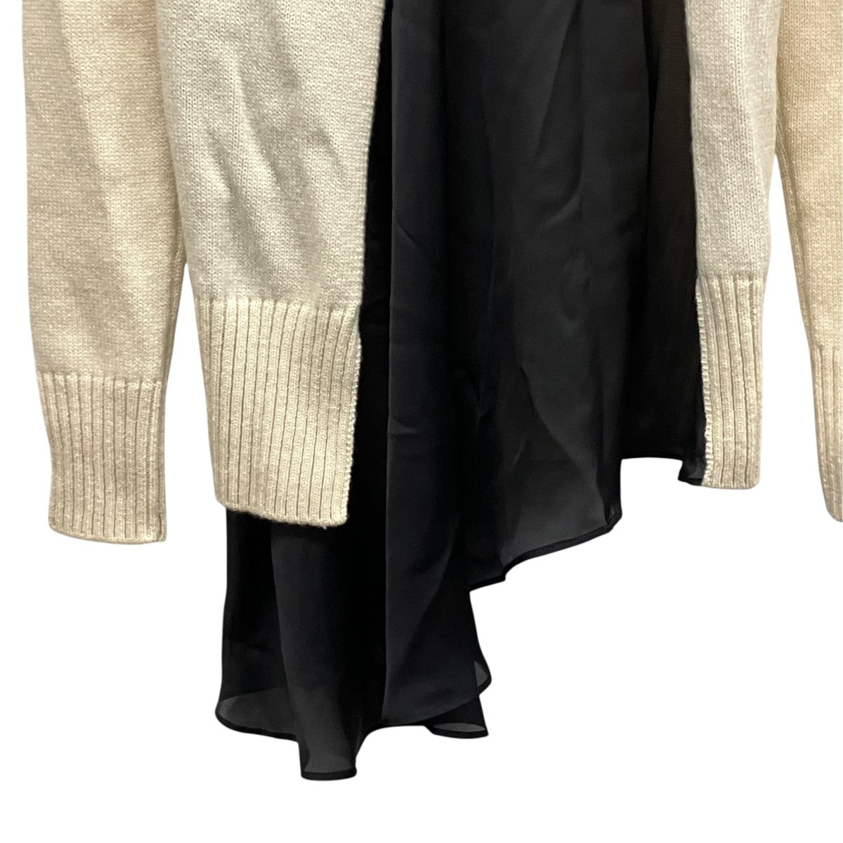 sacai 異素材ドッキングアシンメトリーニット21-05831 古着・中古-6枚目のアイテム画像