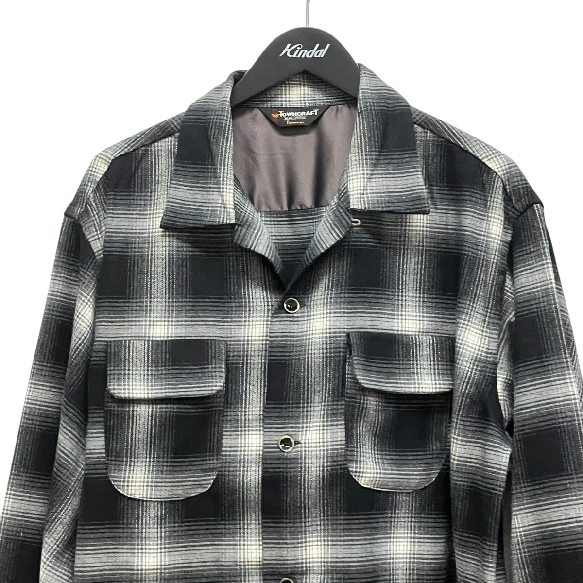 TOWN CRAFT オンブレチェックシャツ 古着・中古-3枚目のアイテム画像
