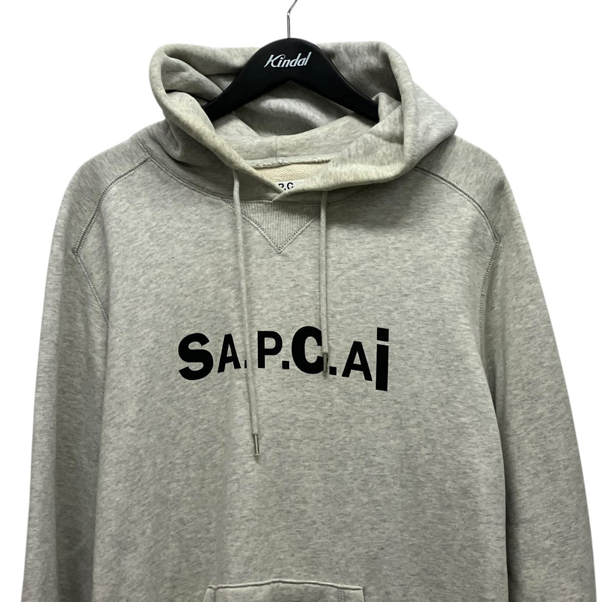 A．P．C．×sacai サイドジップロゴプルオーバーパーカー21E2-COEON-M27655 古着・中古-3枚目のアイテム画像
