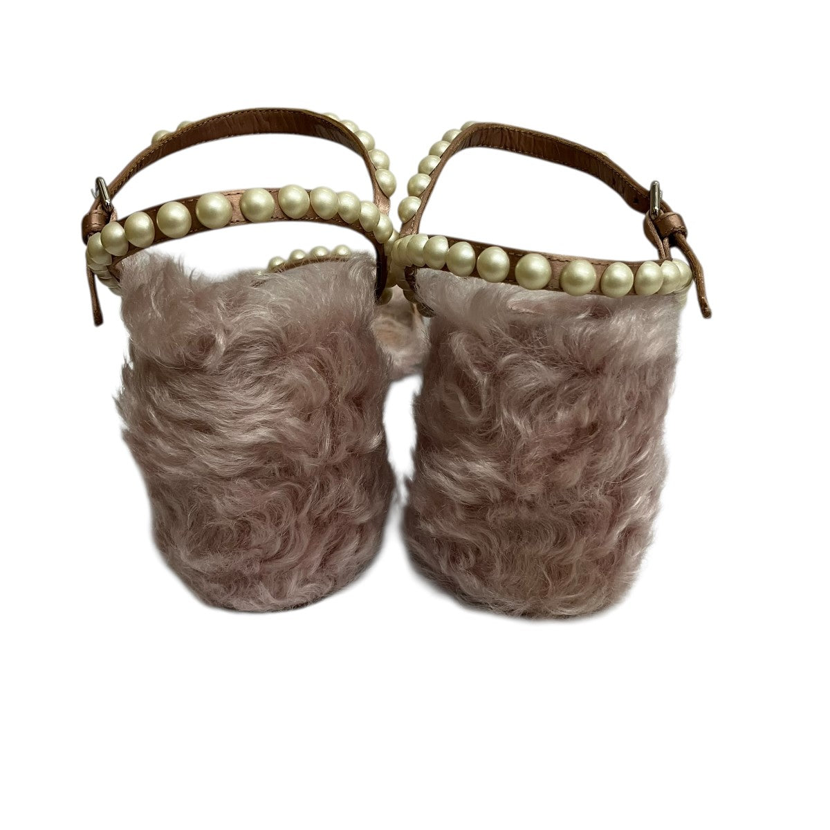 MIU MIU ファーフェイクパールサンダル 古着・中古-4枚目のアイテム画像