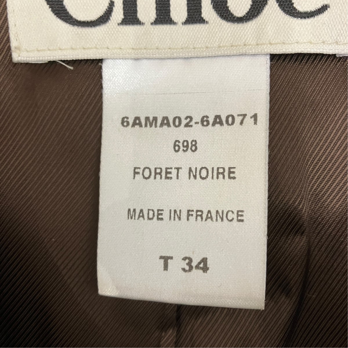 Chloe ウールツイードチェスターコート6AMA02-6A071 古着・中古-6枚目のアイテム画像