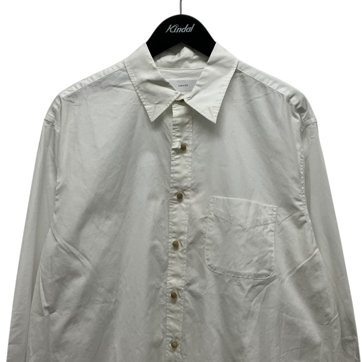 COVER BBK WHITE shirtコットンレギュラーカラーシャツC522SS-BBK 古着・中古-3枚目のアイテム画像