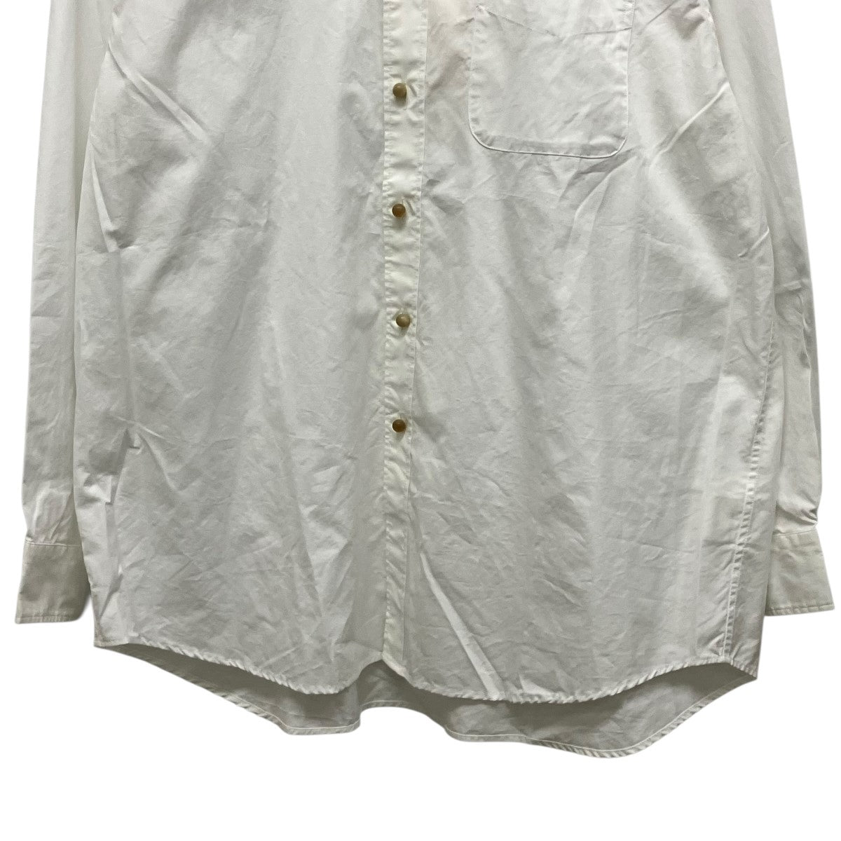 COVER BBK WHITE shirtコットンレギュラーカラーシャツC522SS-BBK 古着・中古-4枚目のアイテム画像