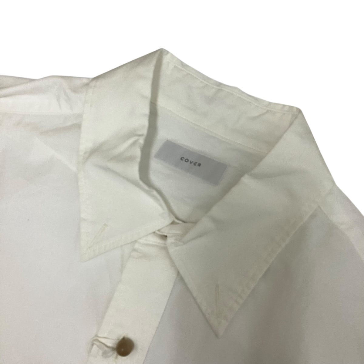 COVER BBK WHITE shirtコットンレギュラーカラーシャツC522SS-BBK 古着・中古-5枚目のアイテム画像
