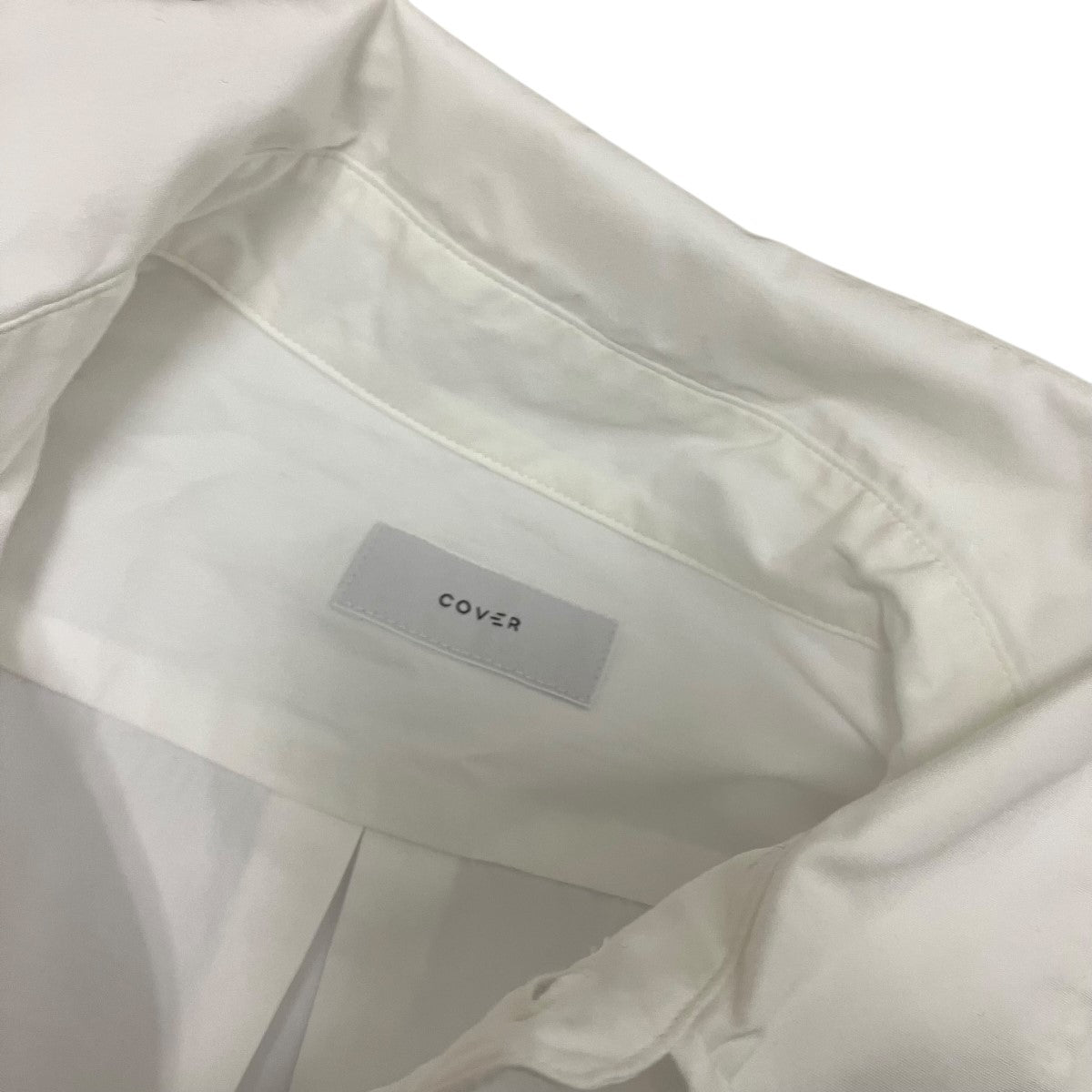 COVER BBK WHITE shirtコットンレギュラーカラーシャツC522SS-BBK 古着・中古-7枚目のアイテム画像