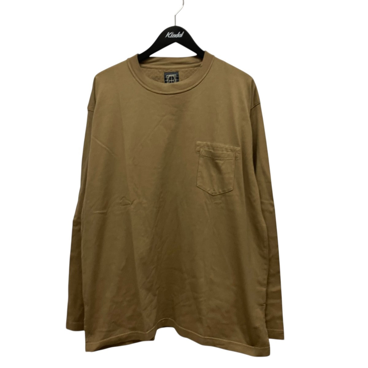 hobo L S CREW NECK TEE COTTON JERSEY VINTAGE WASHポケットロングカットソーHB-C4001 古着・中古-1枚目のアイテム画像