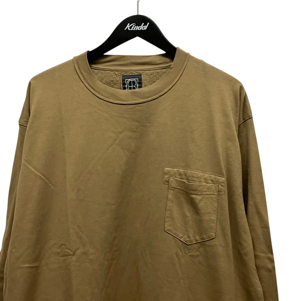 hobo L S CREW NECK TEE COTTON JERSEY VINTAGE WASHポケットロングカットソーHB-C4001 古着・中古-3枚目のアイテム画像