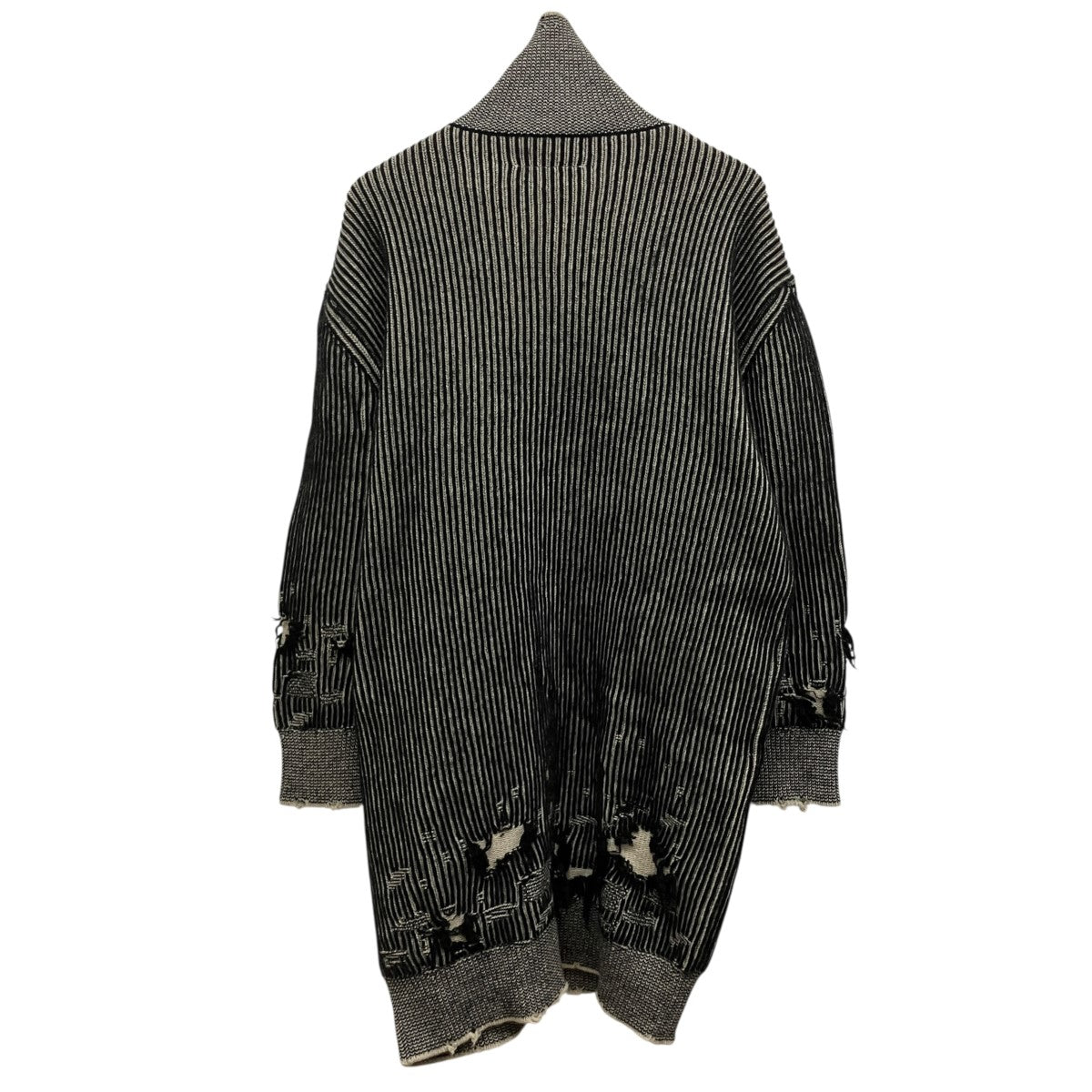 MM6 Maison Margiela distressed rib knit jumper dressダメージ加工リブタートルニットS62DA0031 古着・中古-2枚目のアイテム画像
