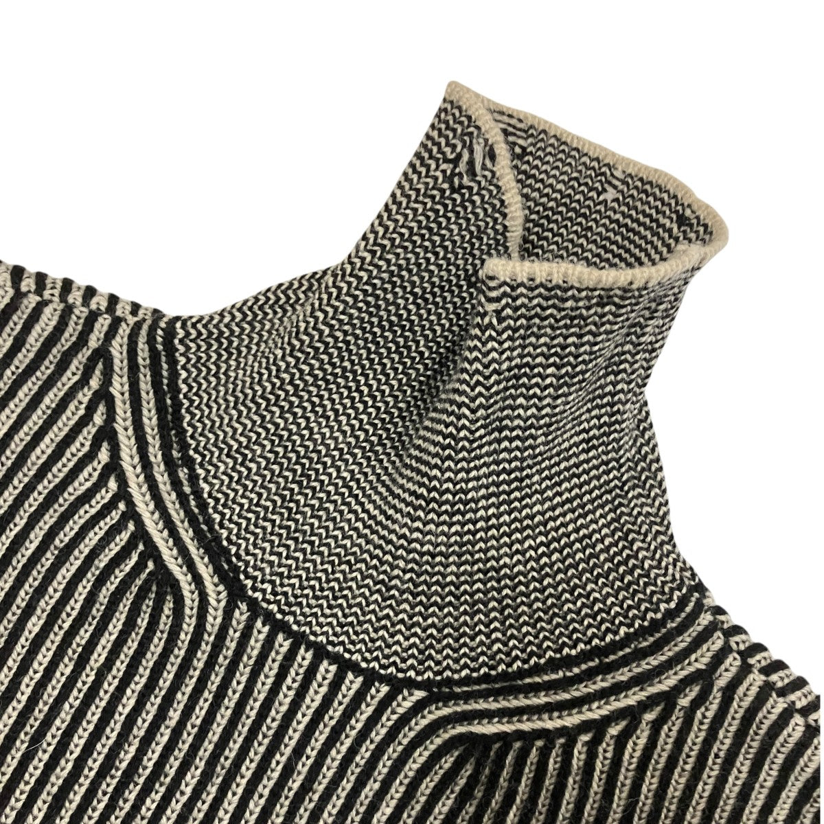 MM6 Maison Margiela distressed rib knit jumper dressダメージ加工リブタートルニットS62DA0031 古着・中古-5枚目のアイテム画像