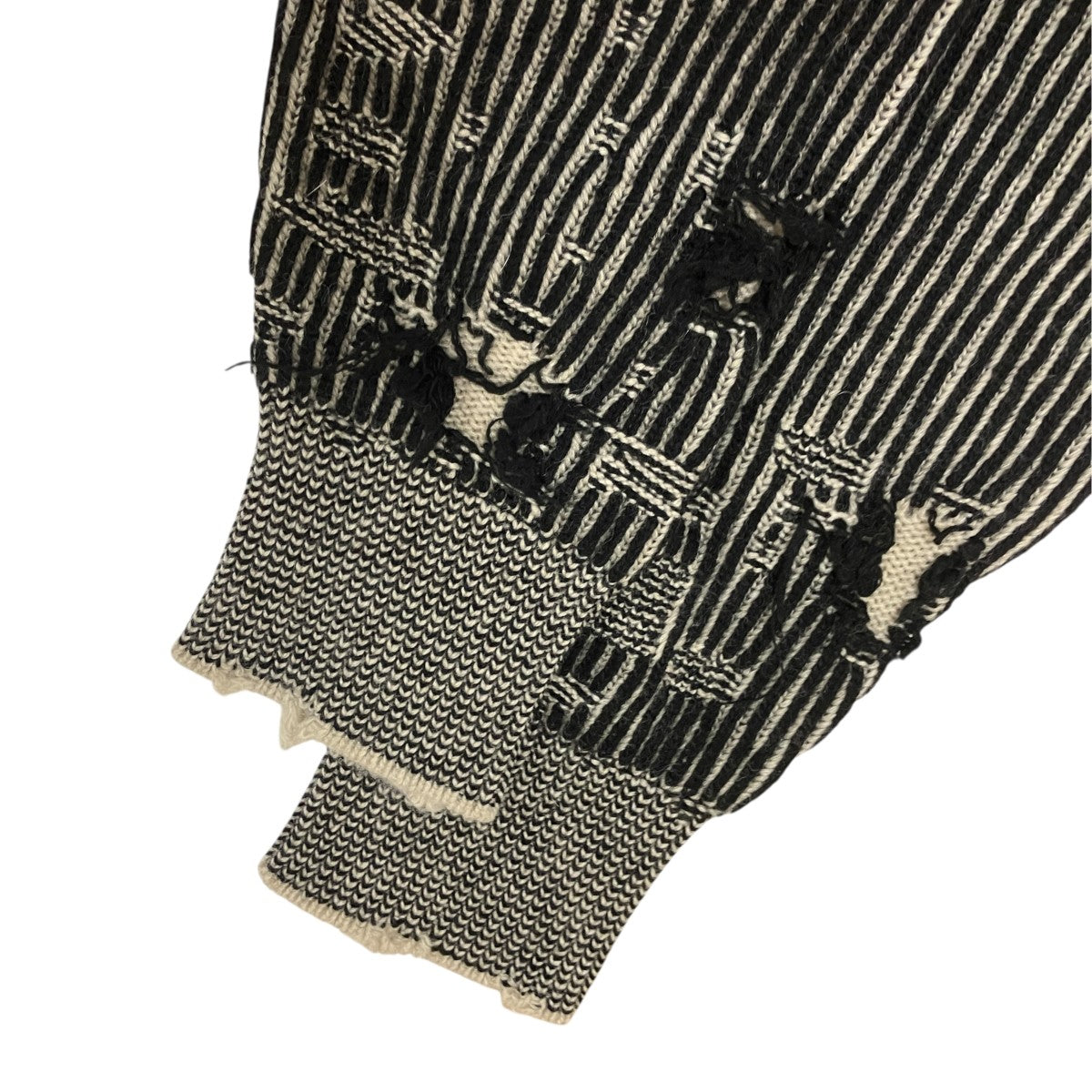 MM6 Maison Margiela distressed rib knit jumper dressダメージ加工リブタートルニットS62DA0031 古着・中古-6枚目のアイテム画像
