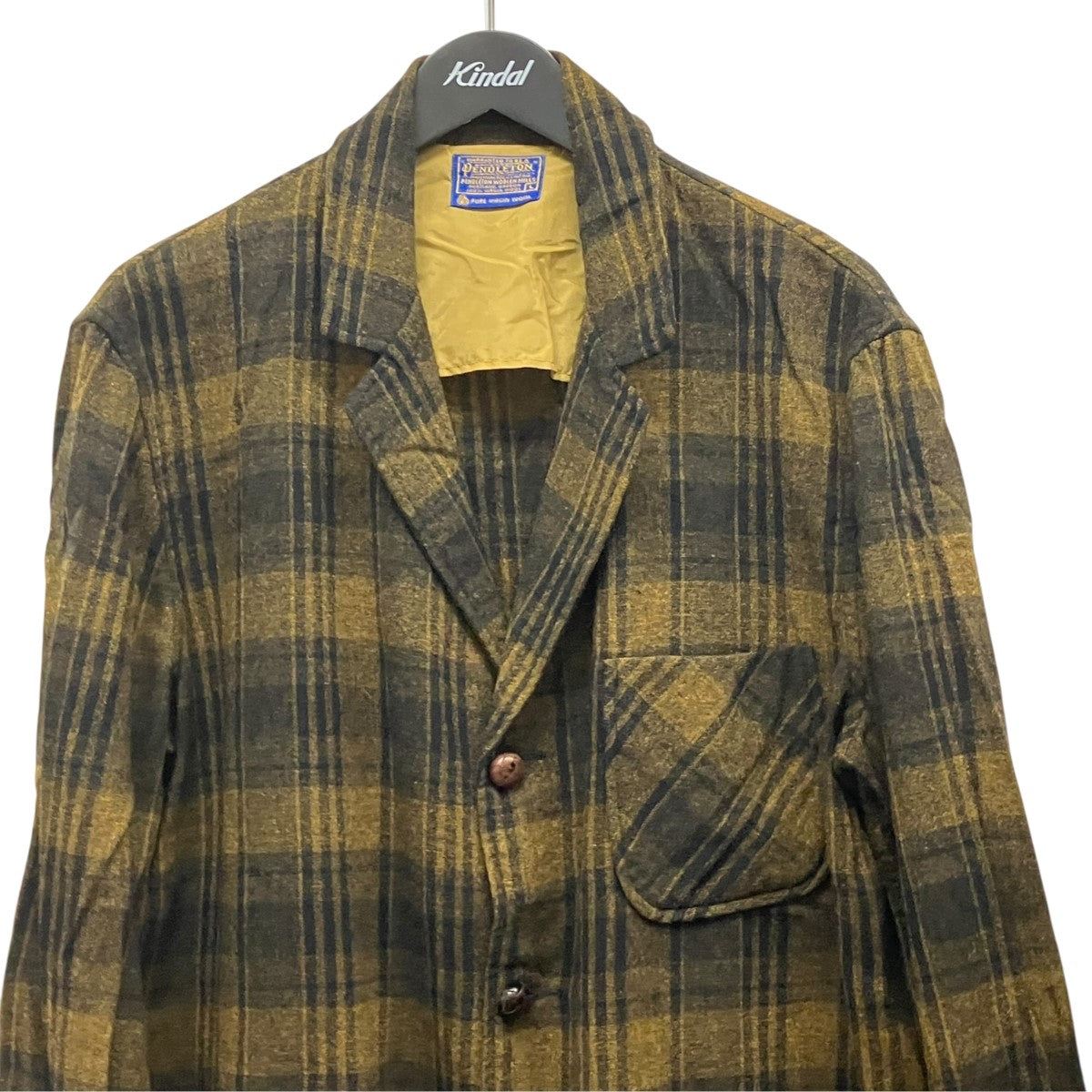 PENDLETON 60s 49er Jacketチェック柄ネルテーラードジャケット 古着・中古-4枚目のアイテム画像