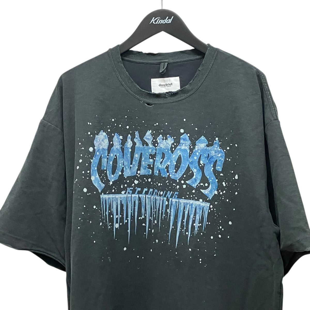 25SSULTRA FREEZER REGULAR FIT T-SHIRTダメージ加工ロゴプリントTシャツ25SS37CS377