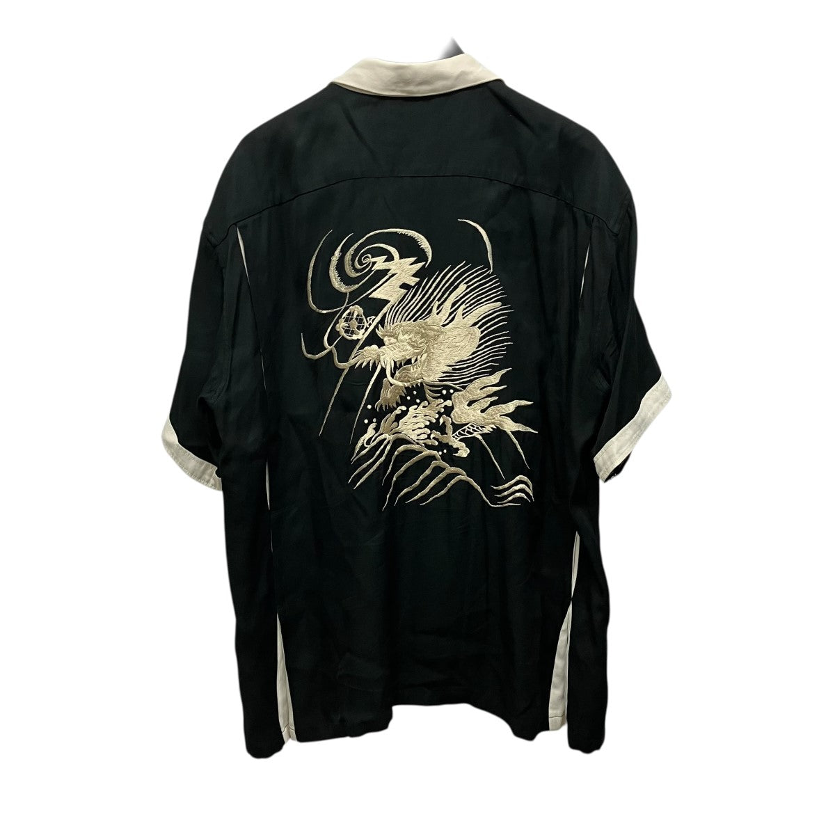 東洋エンタープライズ SUKA SHIRT “DRAGON”総柄刺しゅうサテンシャツTT39509 古着・中古-1枚目のアイテム画像
