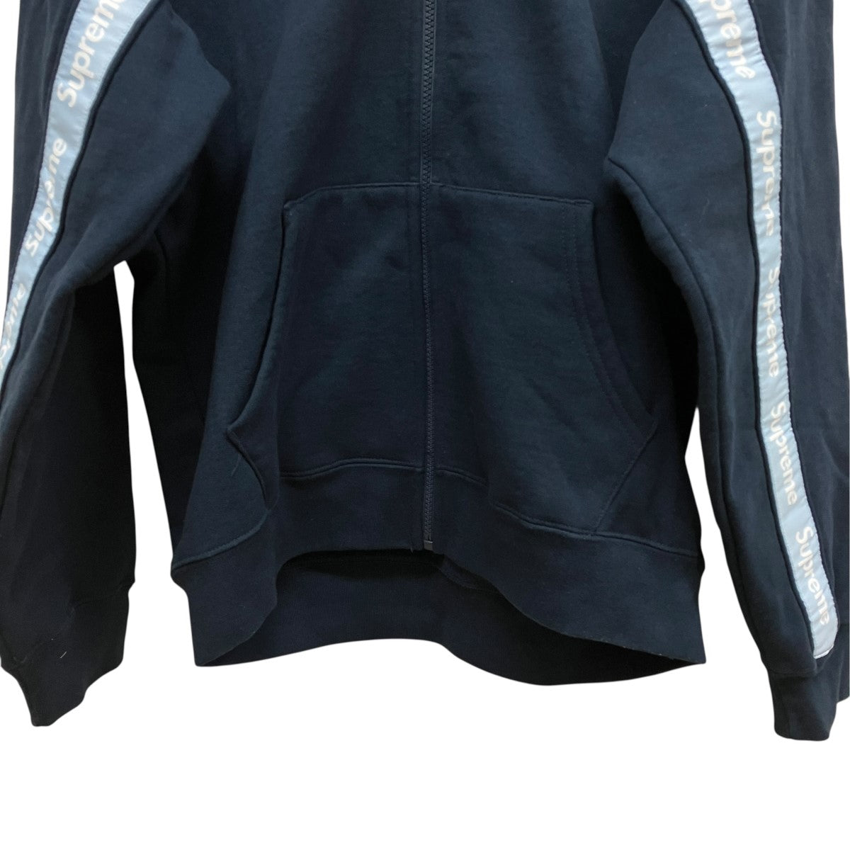 19AWText Stripe Hooded Sweatshirtジップアップパーカー