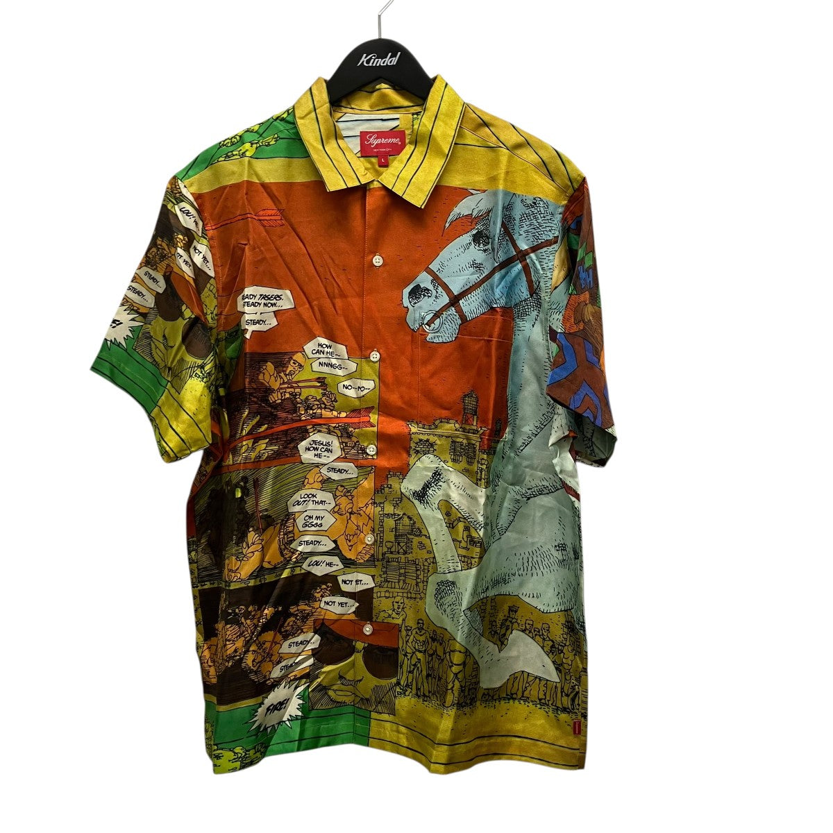 Supreme 23SSRonin Silk S S Shirts総柄半袖シルクシャツ 古着・中古-1枚目のアイテム画像