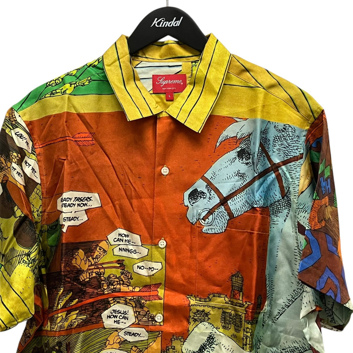 Supreme 23SSRonin Silk S S Shirts総柄半袖シルクシャツ 古着・中古-3枚目のアイテム画像