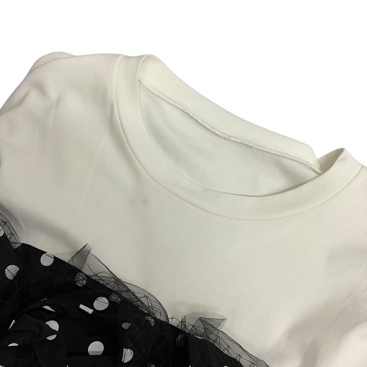 MAISON SPECIAL 異素材コンビフリルニットトップスドット柄フリルドッキングロンTシャツ21252415808 古着・中古-6枚目のアイテム画像