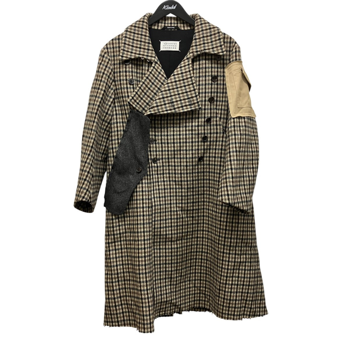 Maison Margiela 21AWダブルブレストチェックコートS51AA0300 古着・中古-1枚目のアイテム画像