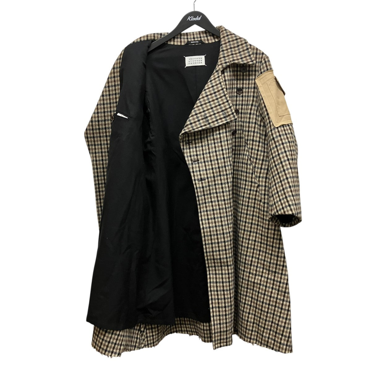 Maison Margiela 21AWダブルブレストチェックコートS51AA0300 古着・中古-3枚目のアイテム画像