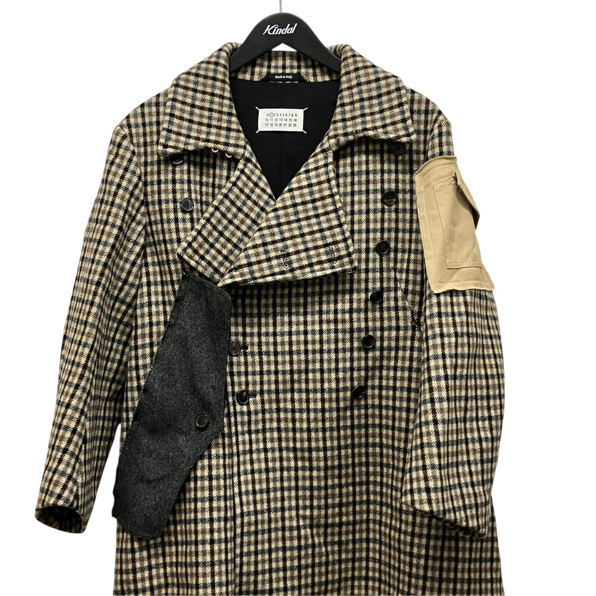 Maison Margiela 21AWダブルブレストチェックコートS51AA0300 古着・中古-4枚目のアイテム画像