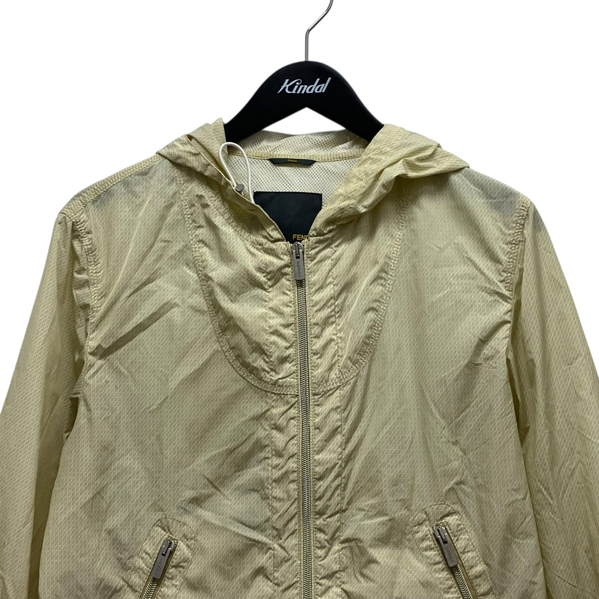 FENDI ズッカ柄ポケッタブルフーデッドジップアップナイロンジャケットFW0472 GFG 古着・中古-4枚目のアイテム画像