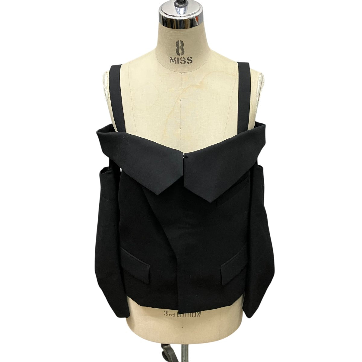 noir kei ninomiya 25SSカットアウトスリーブフックジャケット2WYキャミソールジャケット3O-J014 古着・中古-1枚目のアイテム画像