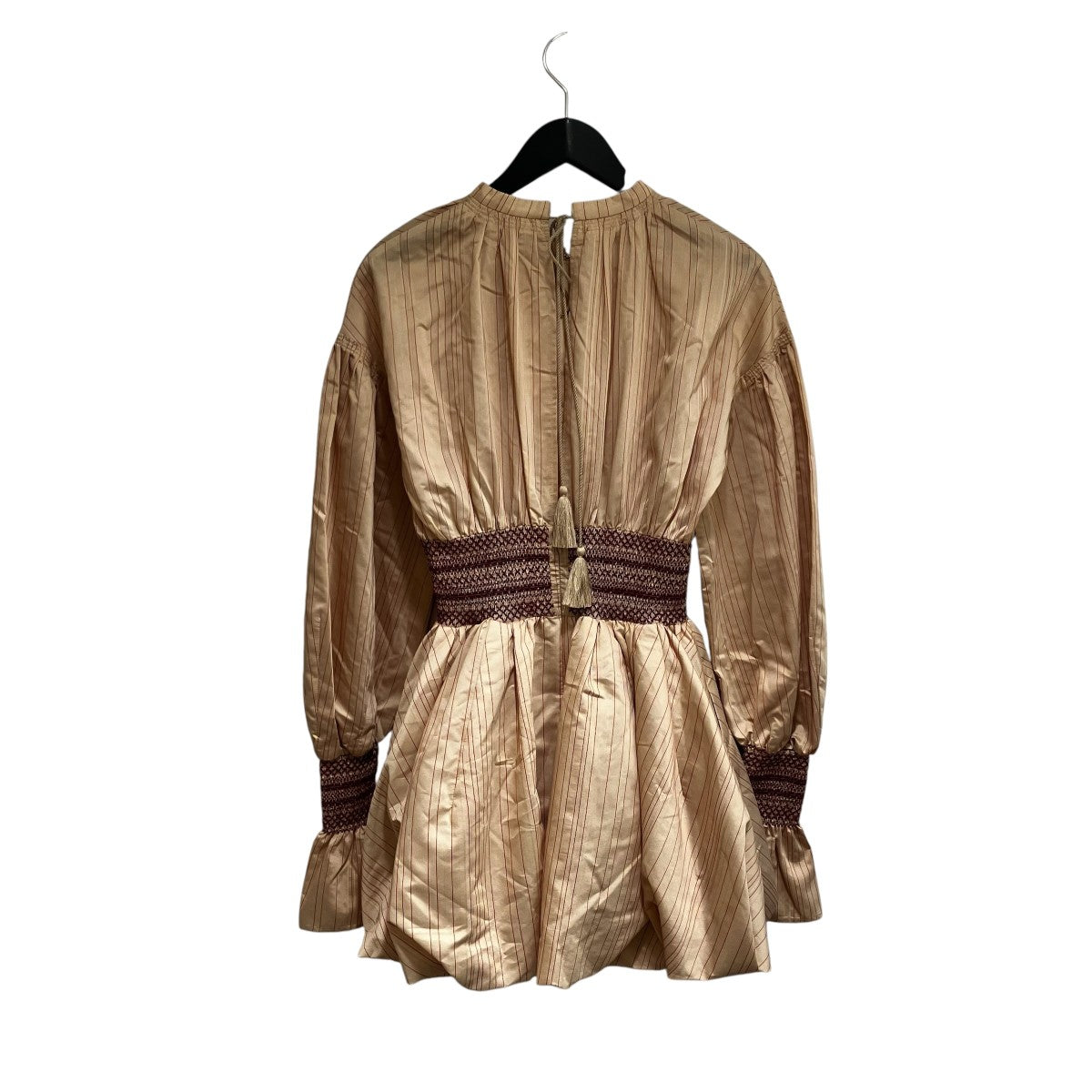 CLANE SMOCKING STRIPE TOPSストライプミニワンピース16122-4012 古着・中古-2枚目のアイテム画像