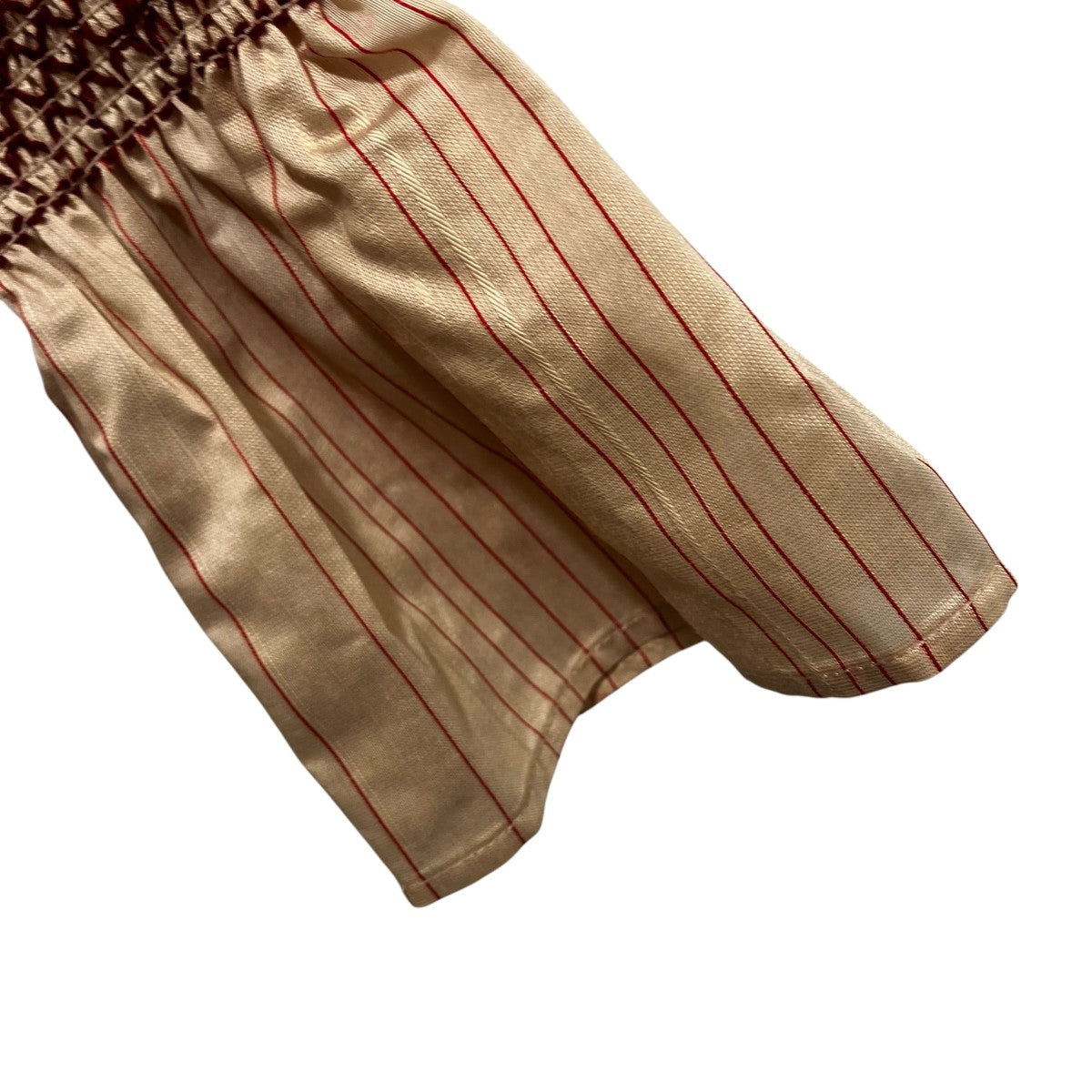 CLANE SMOCKING STRIPE TOPSストライプミニワンピース16122-4012 古着・中古-4枚目のアイテム画像