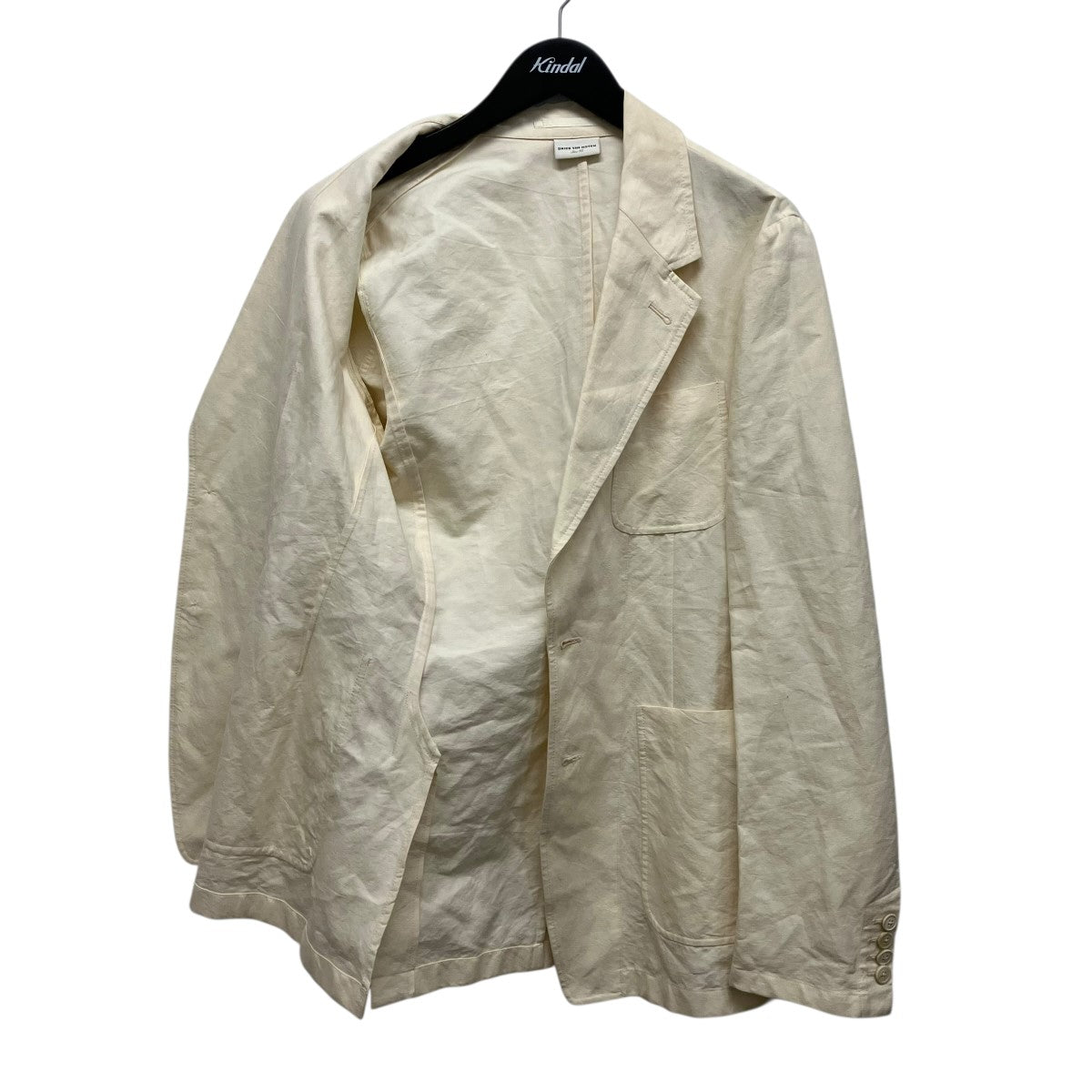 DRIES VAN NOTEN リネンテ-ラードジャケット73-07-71-07005 古着・中古-3枚目のアイテム画像
