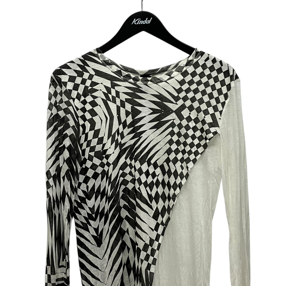 gareth pugh 幾何学変形シルク混総柄レイヤードカットソーPG 5220 古着・中古-3枚目のアイテム画像