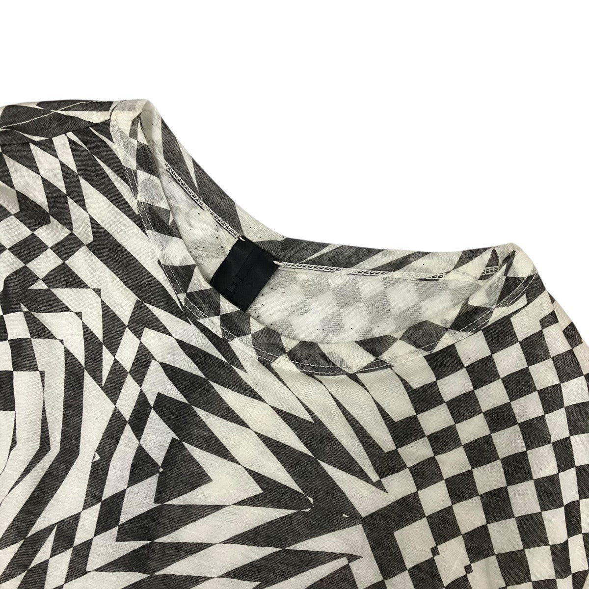 gareth pugh 幾何学変形シルク混総柄レイヤードカットソーPG 5220 古着・中古-5枚目のアイテム画像
