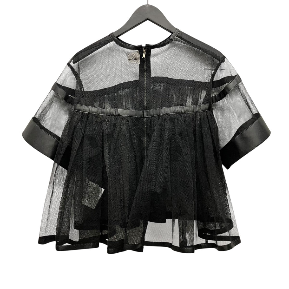 noir kei ninomiya チュールレザー切り替えブラウス3A-B009 古着・中古-2枚目のアイテム画像