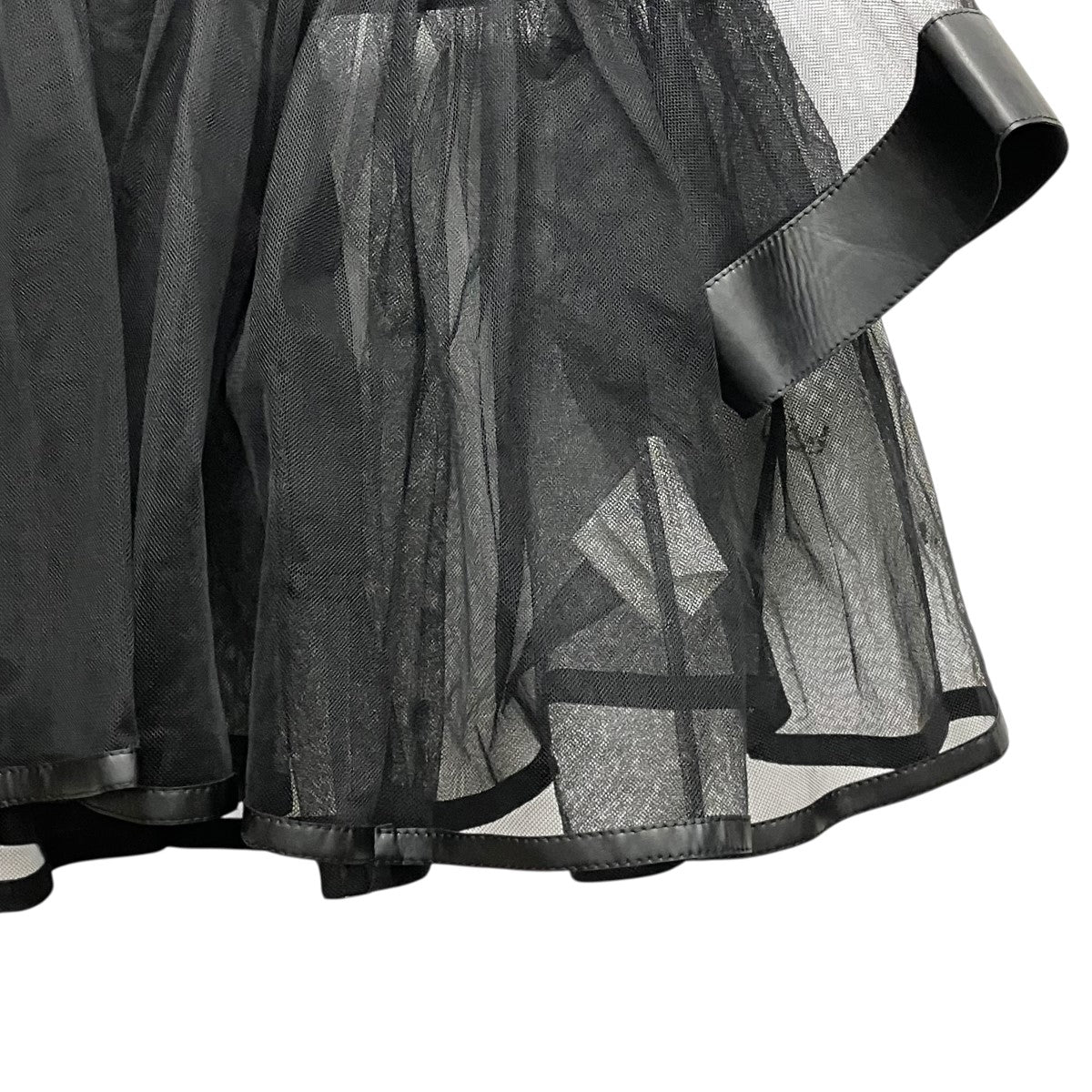 noir kei ninomiya チュールレザー切り替えブラウス3A-B009 古着・中古-4枚目のアイテム画像