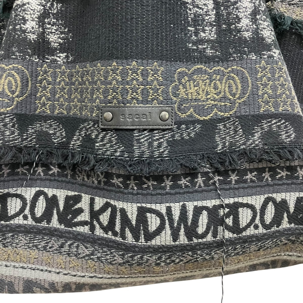 sacai 23SSJacquard Tote Large総柄トートバッグ23-0471S 古着・中古-7枚目のアイテム画像