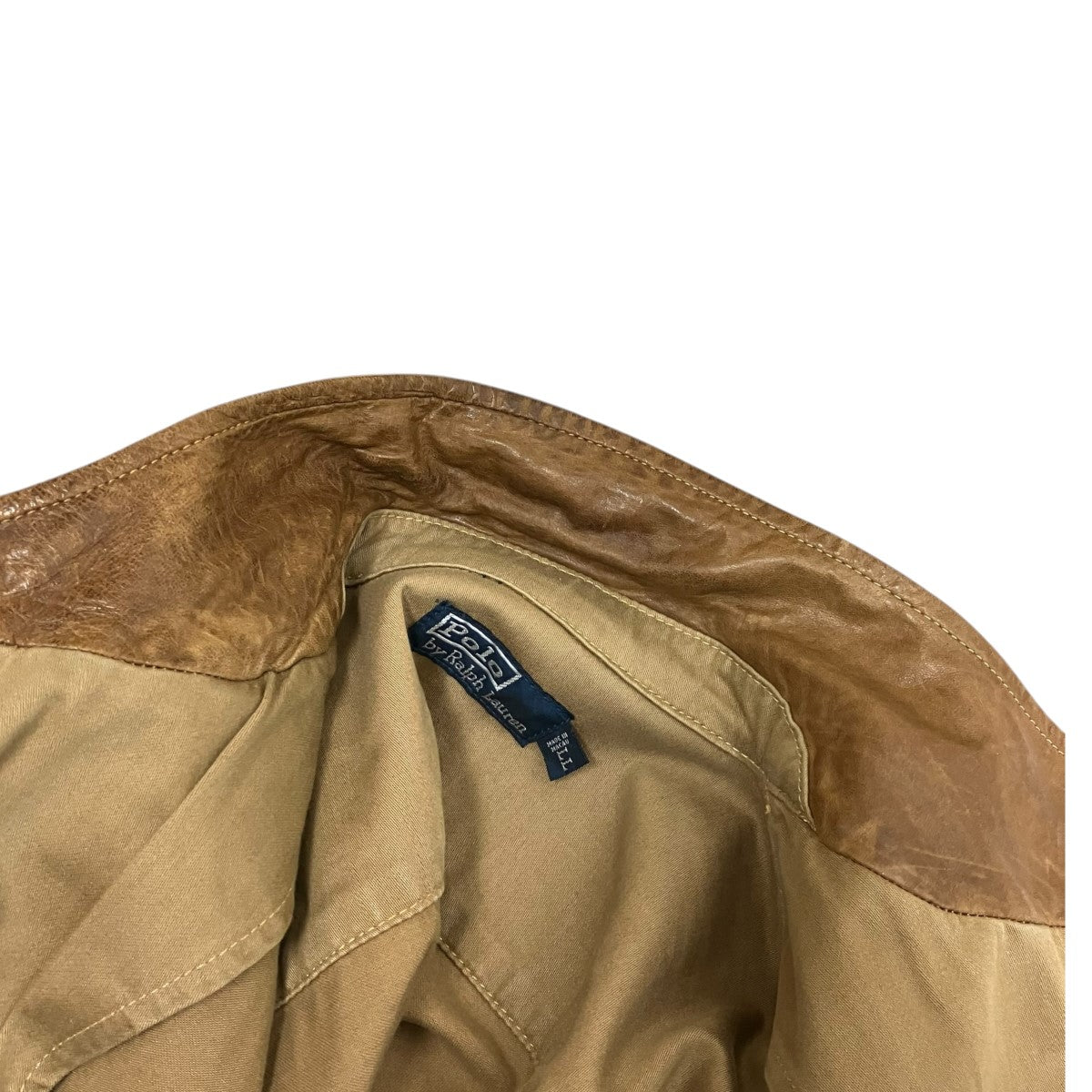 POLO RALPH LAUREN レザー襟切替ハンティングジャケットJR-RL-LS-3141 古着・中古-7枚目のアイテム画像
