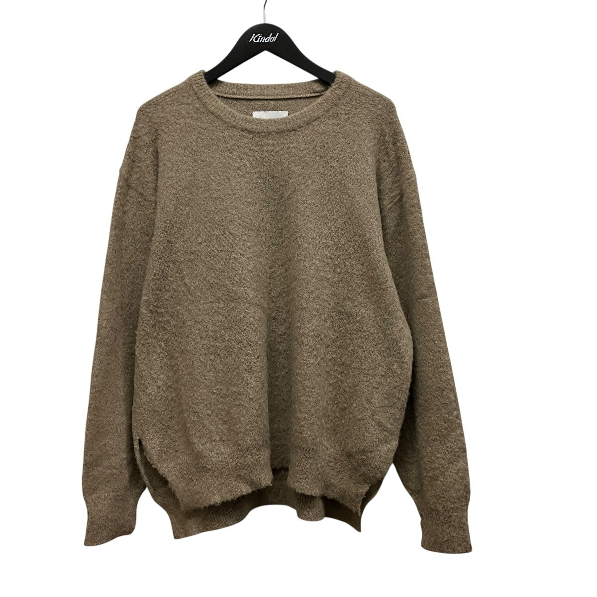 stein 25AWWOOL ALPACA MILLED KNIT CREW NECKアルパカ混クルーネックスリットニットST.1301 古着・中古-1枚目のアイテム画像