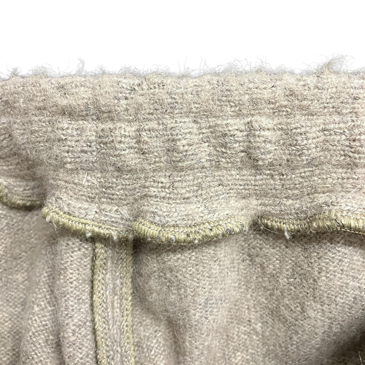 stein WOOL：ALPACA MILLED KNIT EASY TROUSERSアルパカ混ニットスリットパンツST.1303 古着・中古-7枚目のアイテム画像