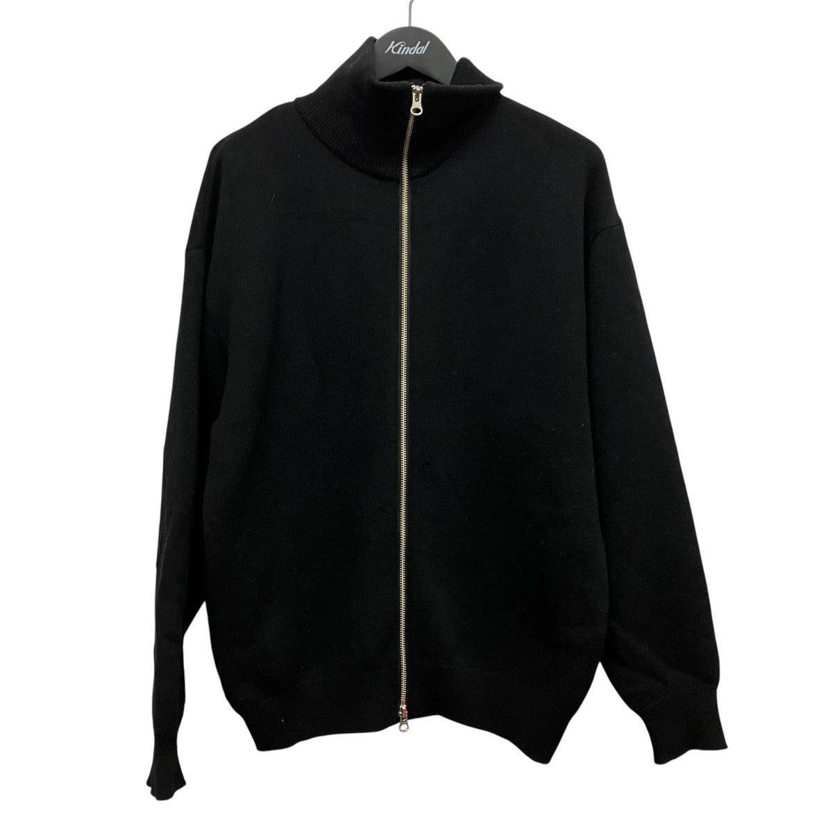 UNDECORATED WOOL TERRY ZIP SWEATERエルボーパッチジップアップニットUDF25802 古着・中古-1枚目のアイテム画像