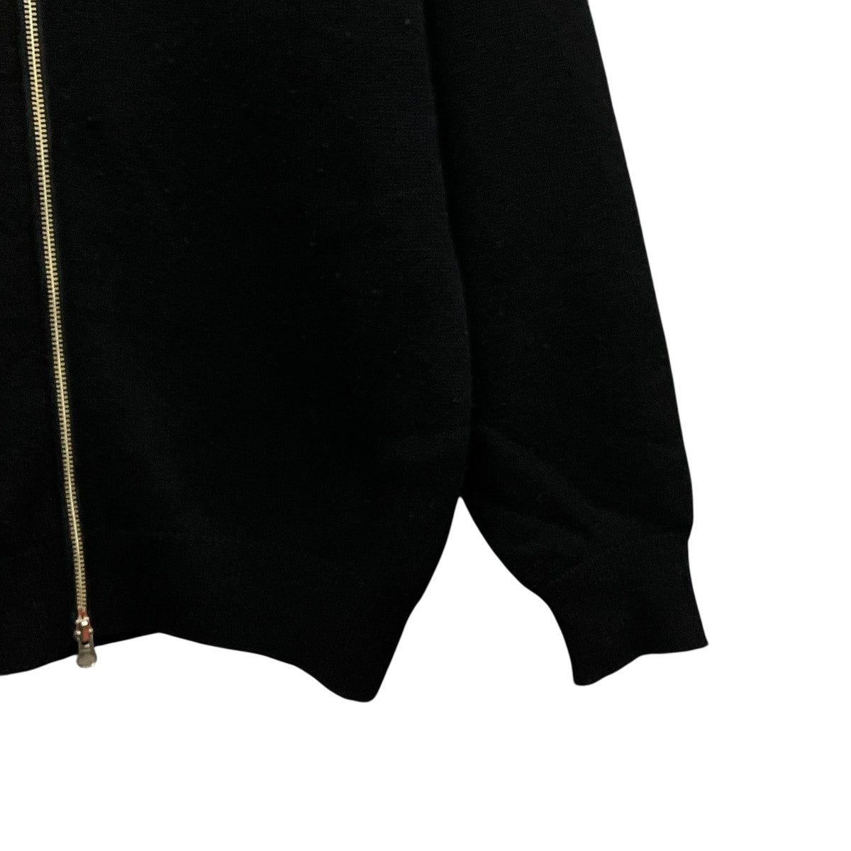 UNDECORATED WOOL TERRY ZIP SWEATERエルボーパッチジップアップニットUDF25802 古着・中古-4枚目のアイテム画像