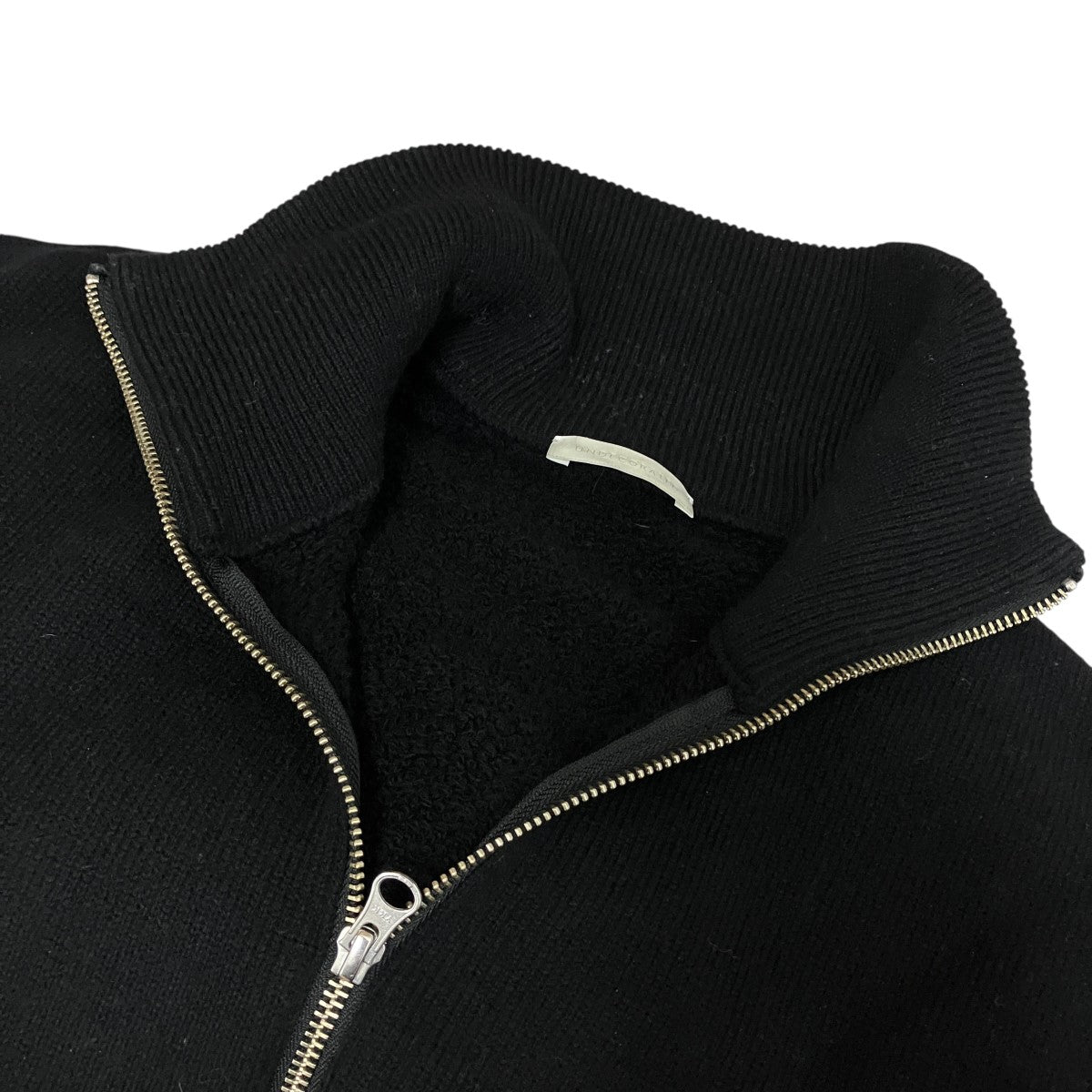 UNDECORATED WOOL TERRY ZIP SWEATERエルボーパッチジップアップニットUDF25802 古着・中古-6枚目のアイテム画像