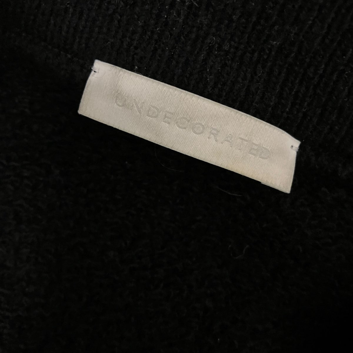 UNDECORATED WOOL TERRY ZIP SWEATERエルボーパッチジップアップニットUDF25802 古着・中古-9枚目のアイテム画像