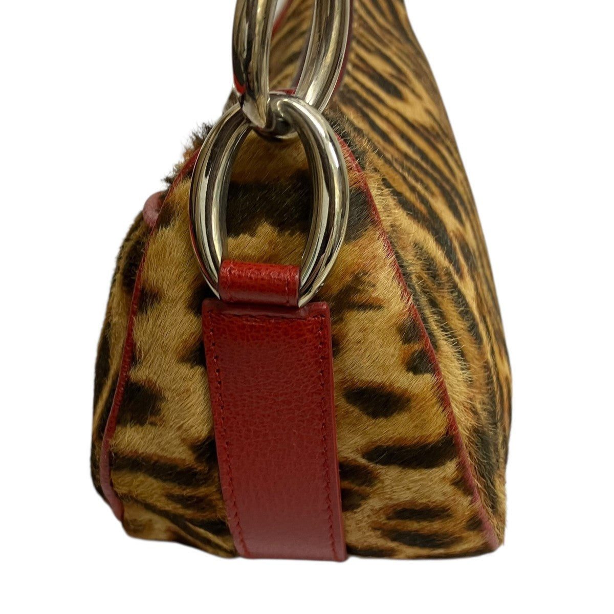 Christian Dior ハラコヒョウ柄ワンショルダーハンドバッグYO25 古着・中古-3枚目のアイテム画像
