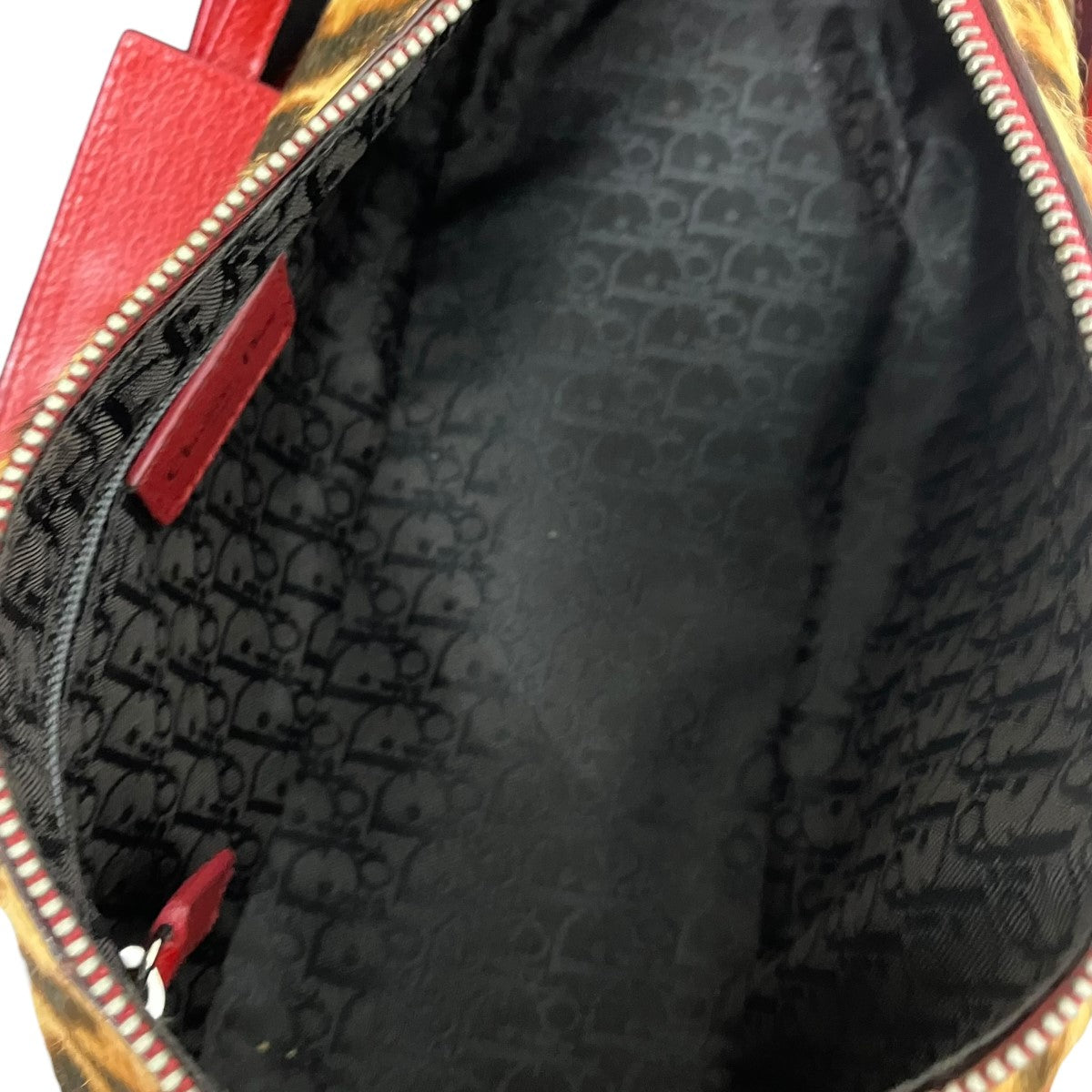 Christian Dior ハラコヒョウ柄ワンショルダーハンドバッグYO25 古着・中古-7枚目のアイテム画像
