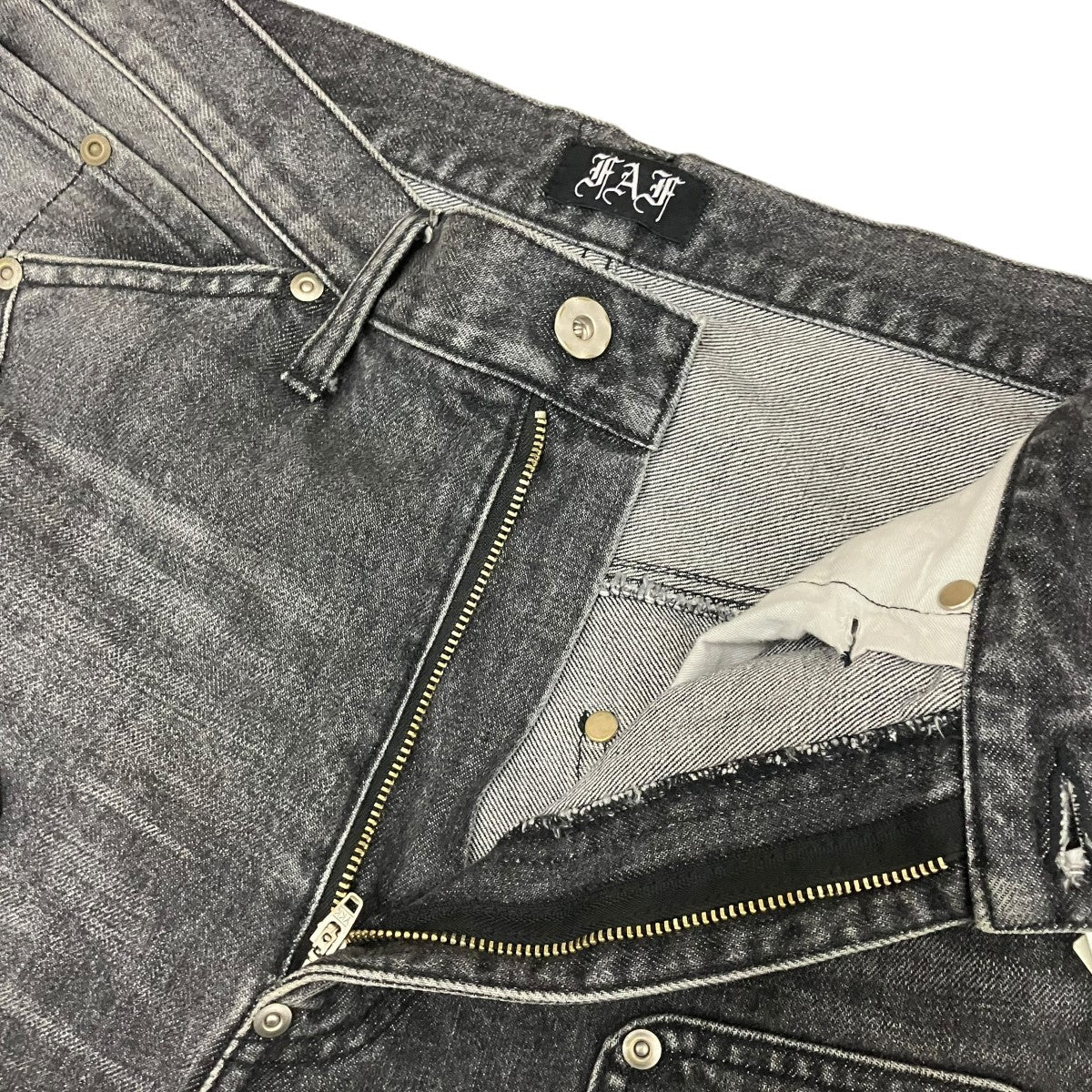 25SSNEWCOMMUNE Aged Baggy Denim Shortsダブルニーハーフデニムパンツ3121404