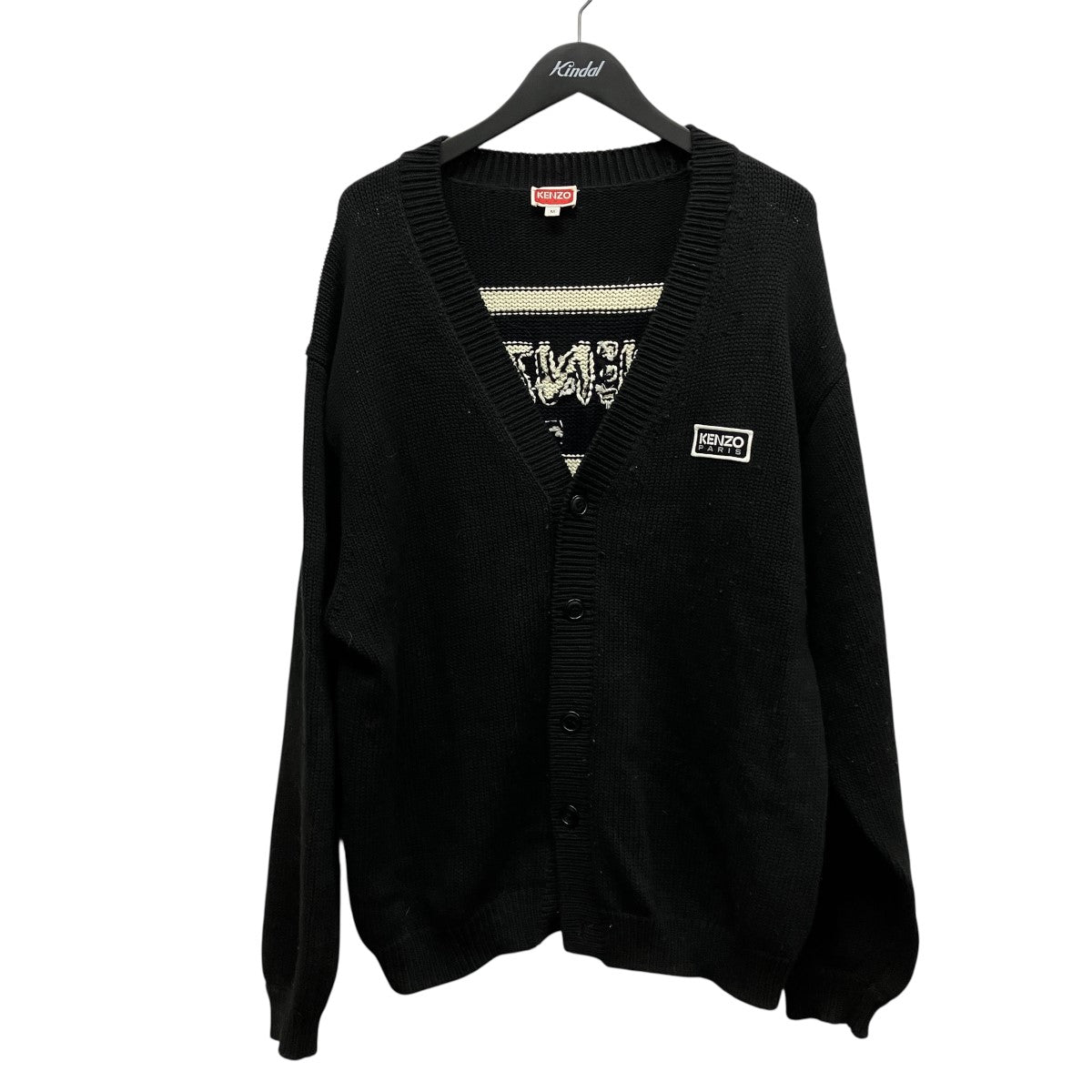 KENZO バックロゴニットカーディガンFE56CA3833LA 古着・中古-2枚目のアイテム画像