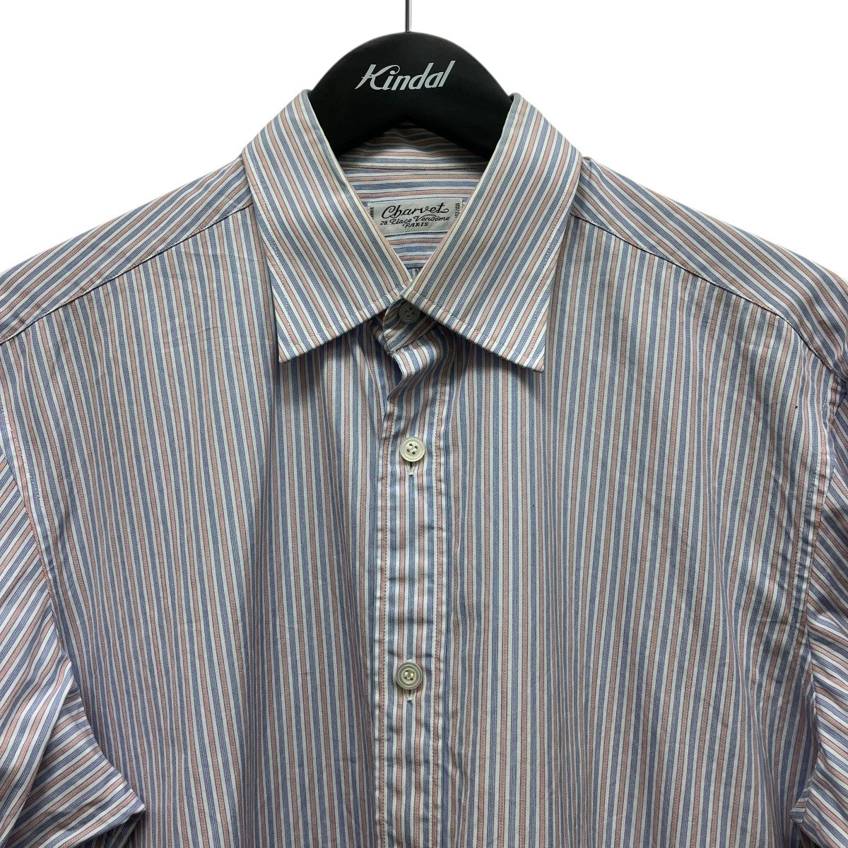 Charvet 長袖ストライプカフリンクスシャツ 古着・中古-3枚目のアイテム画像