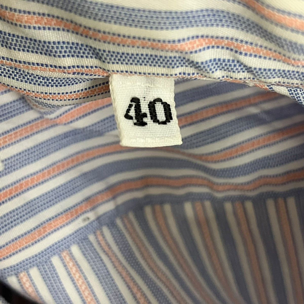 Charvet 長袖ストライプカフリンクスシャツ 古着・中古-6枚目のアイテム画像